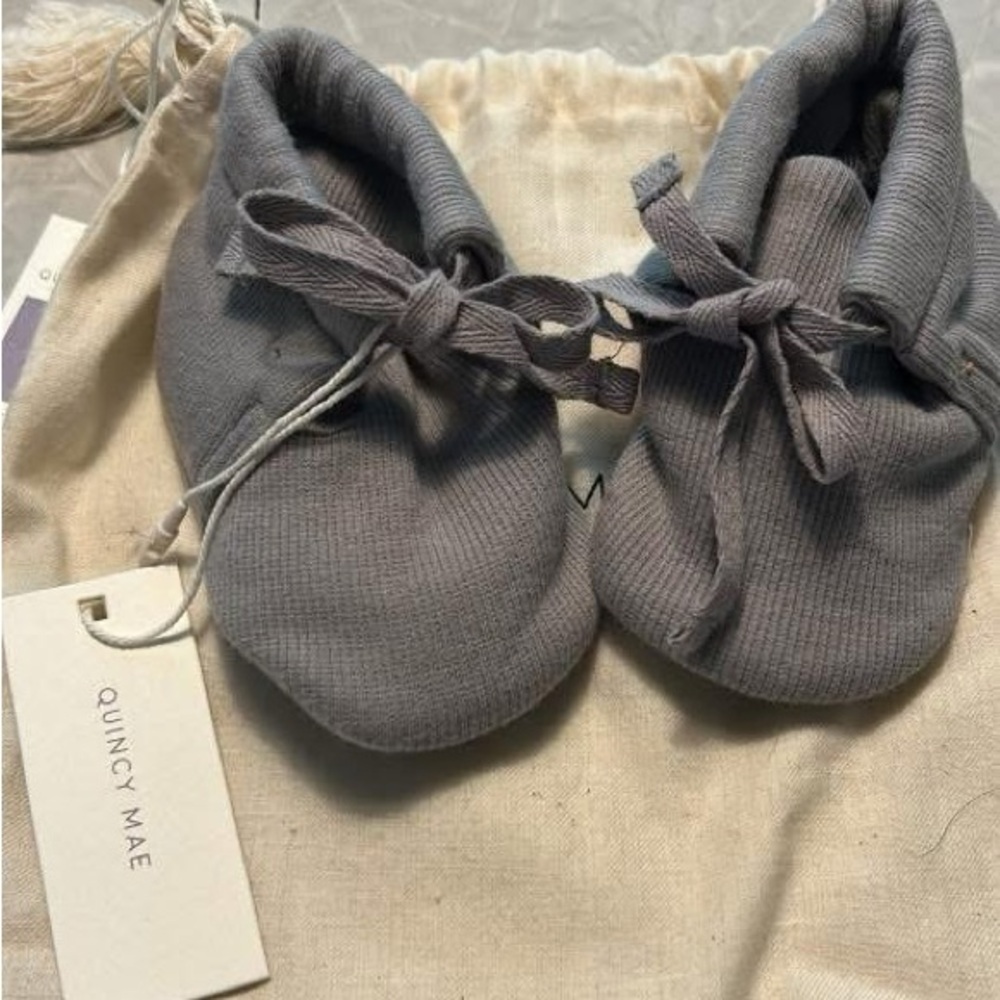 Quincy Mae Periwinkle Baby Booties